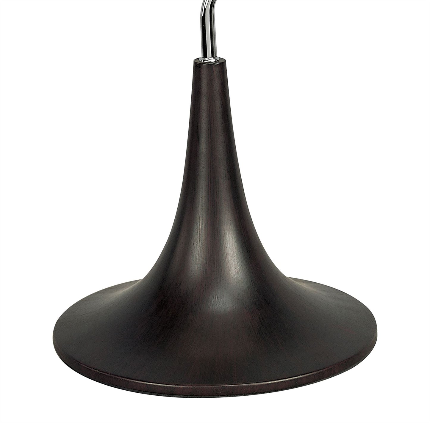Mantra Zira Table Lamp 2 Light G9, Polished Chrome/Frosted White Glass/Wenge