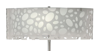 Mantra Lupin Floor Lamp 4 Light E27, Gloss White/White Acrylic/Polished Chrome, CFL Lamps INCLUDED
