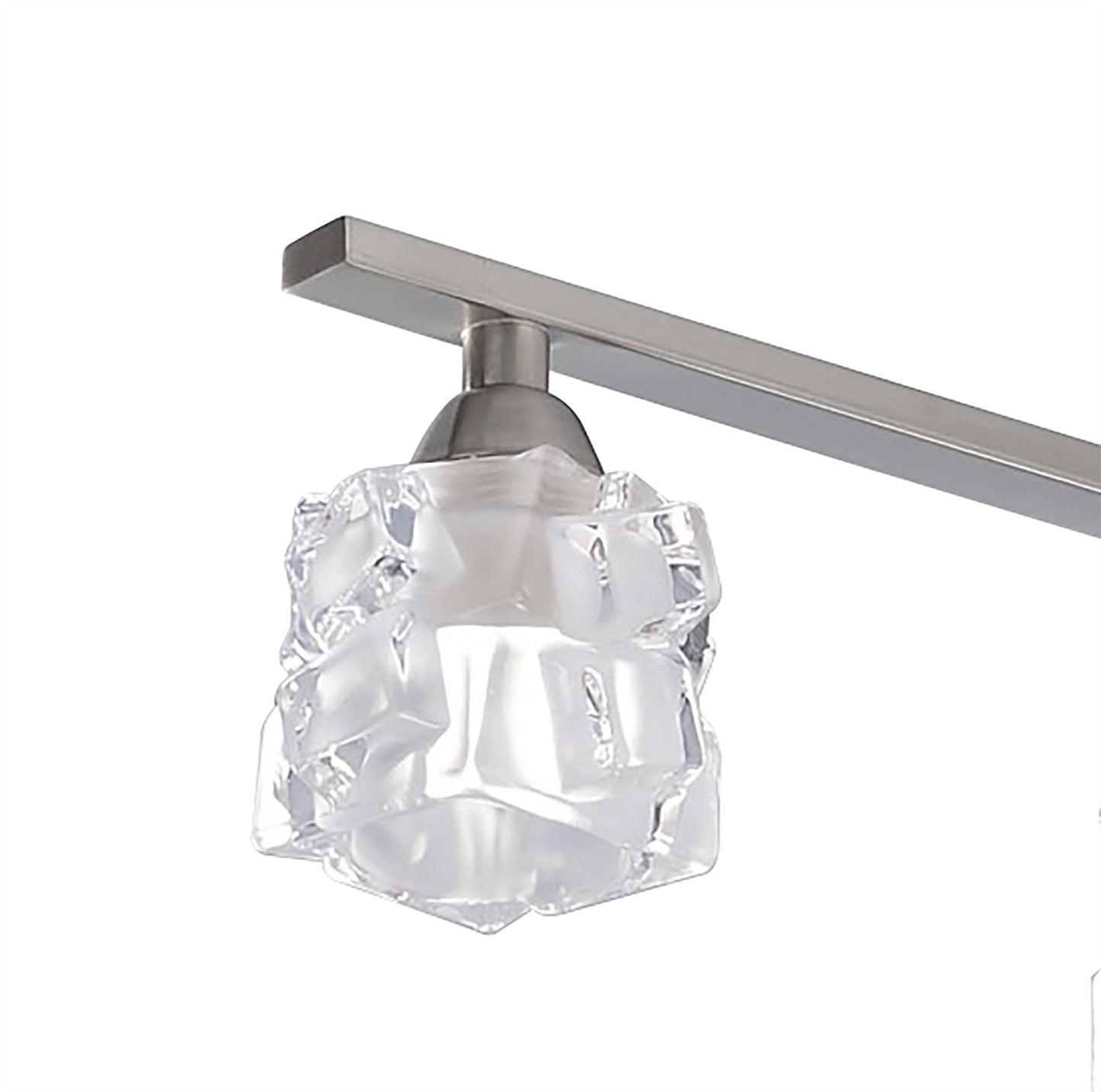 Mantra M1857 Ice Linear Pendant 4 Light G9 ECO Bar, Satin Nickel