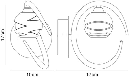 Mantra M1816/S Loop Wall Light Switched 1 Light G9 ECO, Satin Nickel - M1816/S
