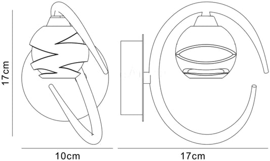 Mantra M1816/S Loop Wall Light Switched 1 Light G9 ECO, Satin Nickel - M1816/S