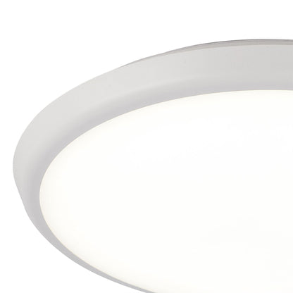 Mantra Fusion Aneto Ceiling Light, 40cm Round, 24W LED 4000K, 2500lm, IP65, White, 3yrs Warranty