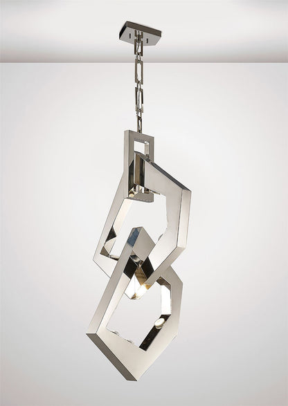 Diyas Ricadi  8 Light GU10 Stainless Steel, (ITEM REQUIRES CONSTRUCTION/CONNECTION) Ceiling Pendant Light Fitting