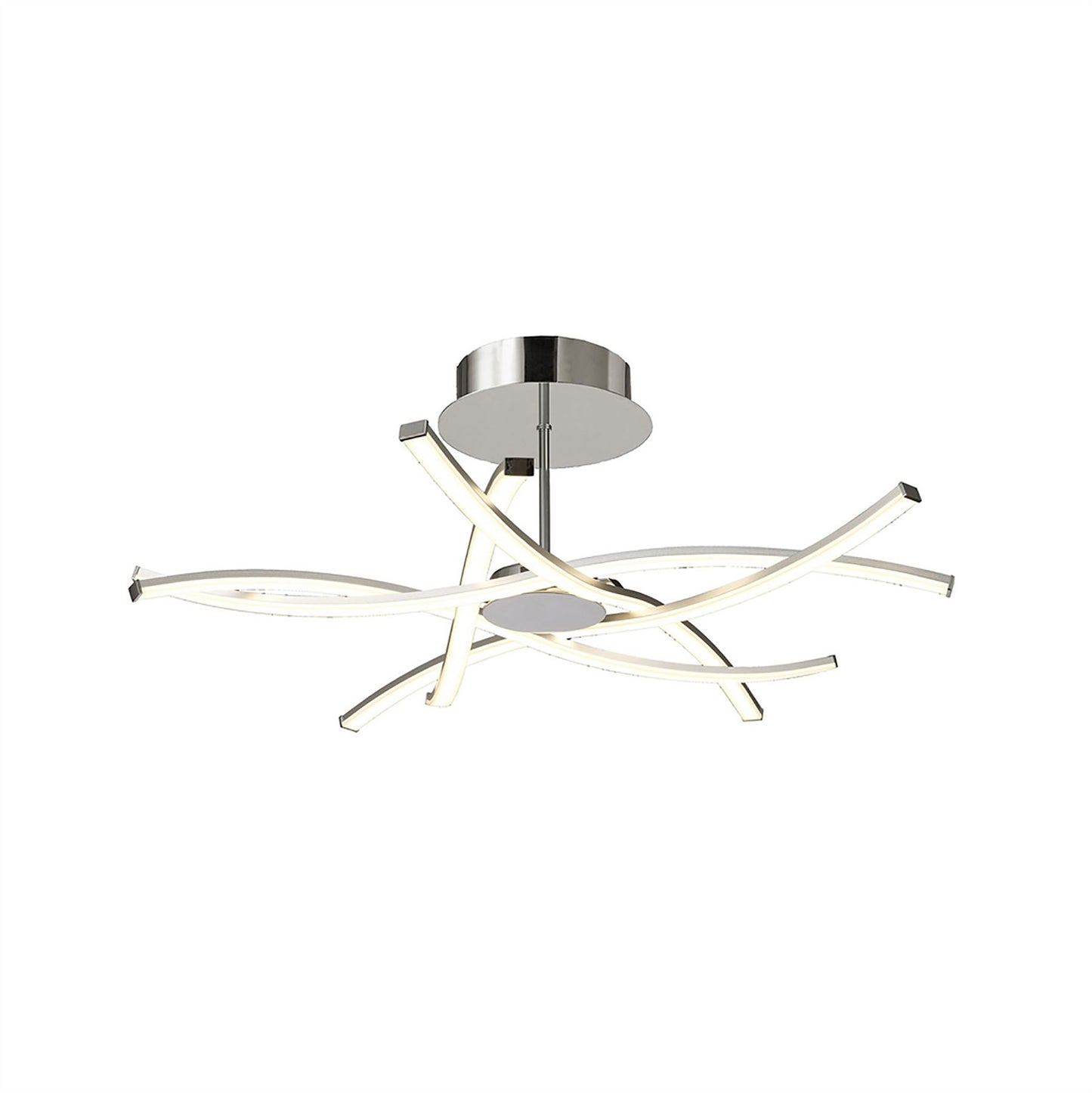 Mantra M5917 Aire LED Ceiling 70.5cm Round 42W 3000K, 3700lm, Dimmable, Silver/Frosted Acrylic/Polished Chrome, 3yrs Warranty - M5917 Ceiling