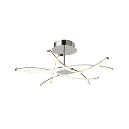 Mantra M5917 Aire LED Ceiling 70.5cm Round 42W 3000K, 3700lm, Dimmable, Silver/Frosted Acrylic/Polished Chrome, 3yrs Warranty - M5917 Ceiling