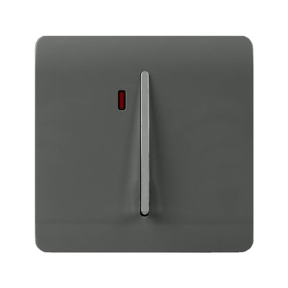 Trendi Artistic Modern Glossy 20 A Tactile Light Switch & Neon Insert Charcoal