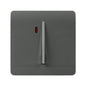 Trendi Artistic Modern Glossy 20 A Tactile Light Switch & Neon Insert Charcoal