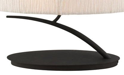 Mantra M1158/BS Eve Table Lamp 2 Light E27 Small, Anthracite with Black Oval Shade - M1158/BS