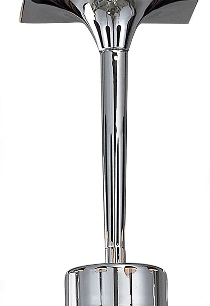 Mantra M0344 Siena Semi Ceiling Round 6 Light E14, Polished Chrome with Black Shades and Black Crystal