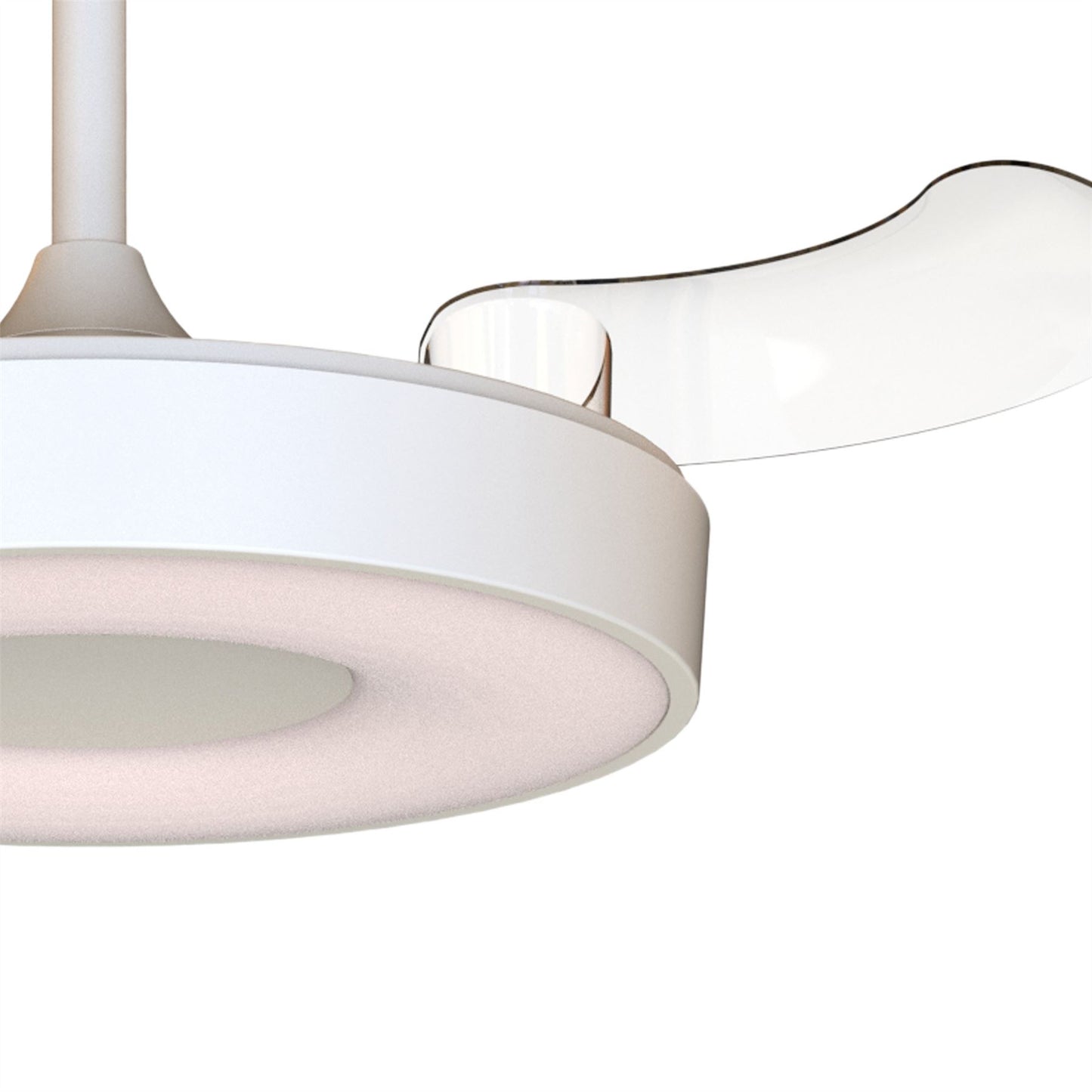 Coin Fan Mini Smart 40cm 36W LED Dimmable Ceiling With Built-In 25W DC Fan, 3000-5000K Remote, APP, Alexa & Google Voice Control, 5710lm, White