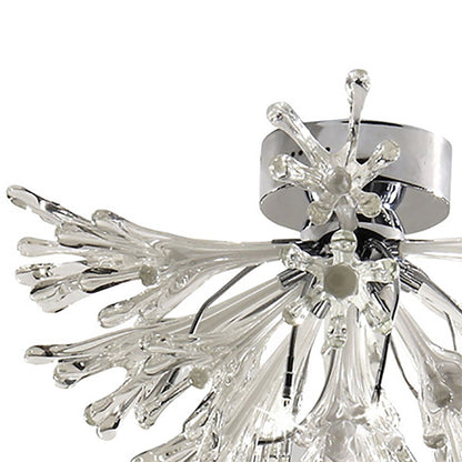 Diyas Love 80cm  Large 9 Light G4 Polished Chrome/White Glass, NOT LED/CFL Compatible Ceiling Light Fitting