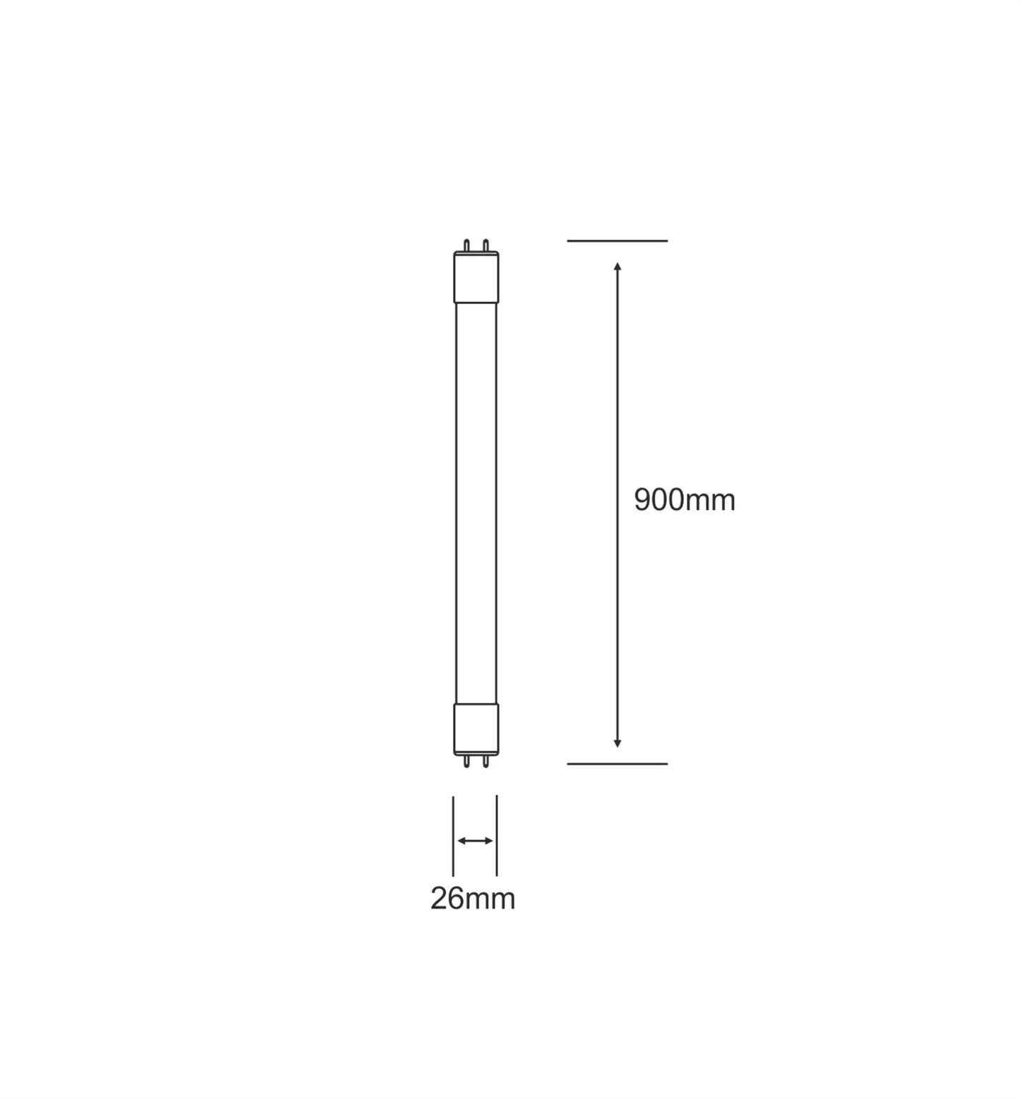 Luxram Value LED T8 G13 0.9m 18W White 6400K 1300lm LED