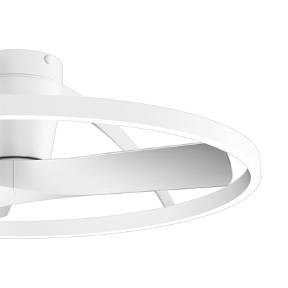 Nepal II Mini 75cm 32W LED Dimmable Light With Built-In 32W DC Reversible Fan, White Finish c/w Remote Control, 4000lm, 5yrs Warranty