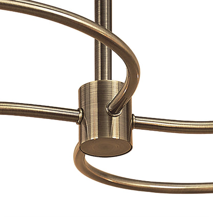 Mantra Sphere 59.3cm Semi Flush 4 Light G9, Antique Brass