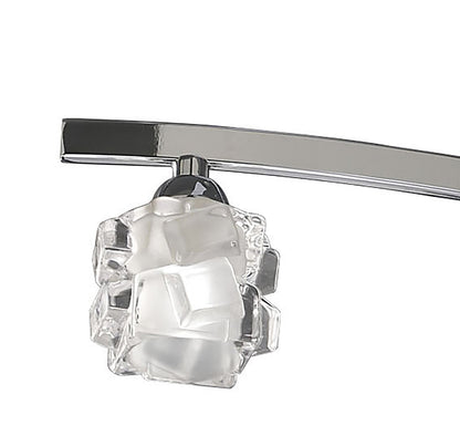 Mantra M1841 Ice Rectangular Telescopic Semi Flush Convertible 6 Light G9 ECO, Polished Chrome