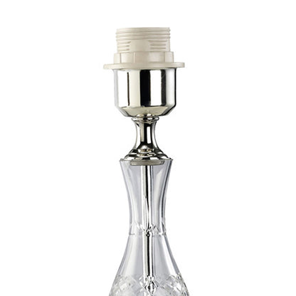 Diyas Albas Crystal Table Lamp WITHOUT SHADE 1 Light E27 Silver Finish