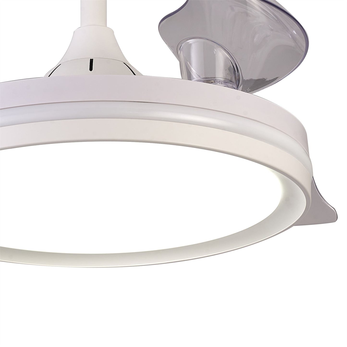 North 40W LED Dimmable White/RGB Ceiling Light With Built-In 28W DC Reversible Fan, Remote Control 3000-6500K, 2500lm, White, 5yrs Warranty