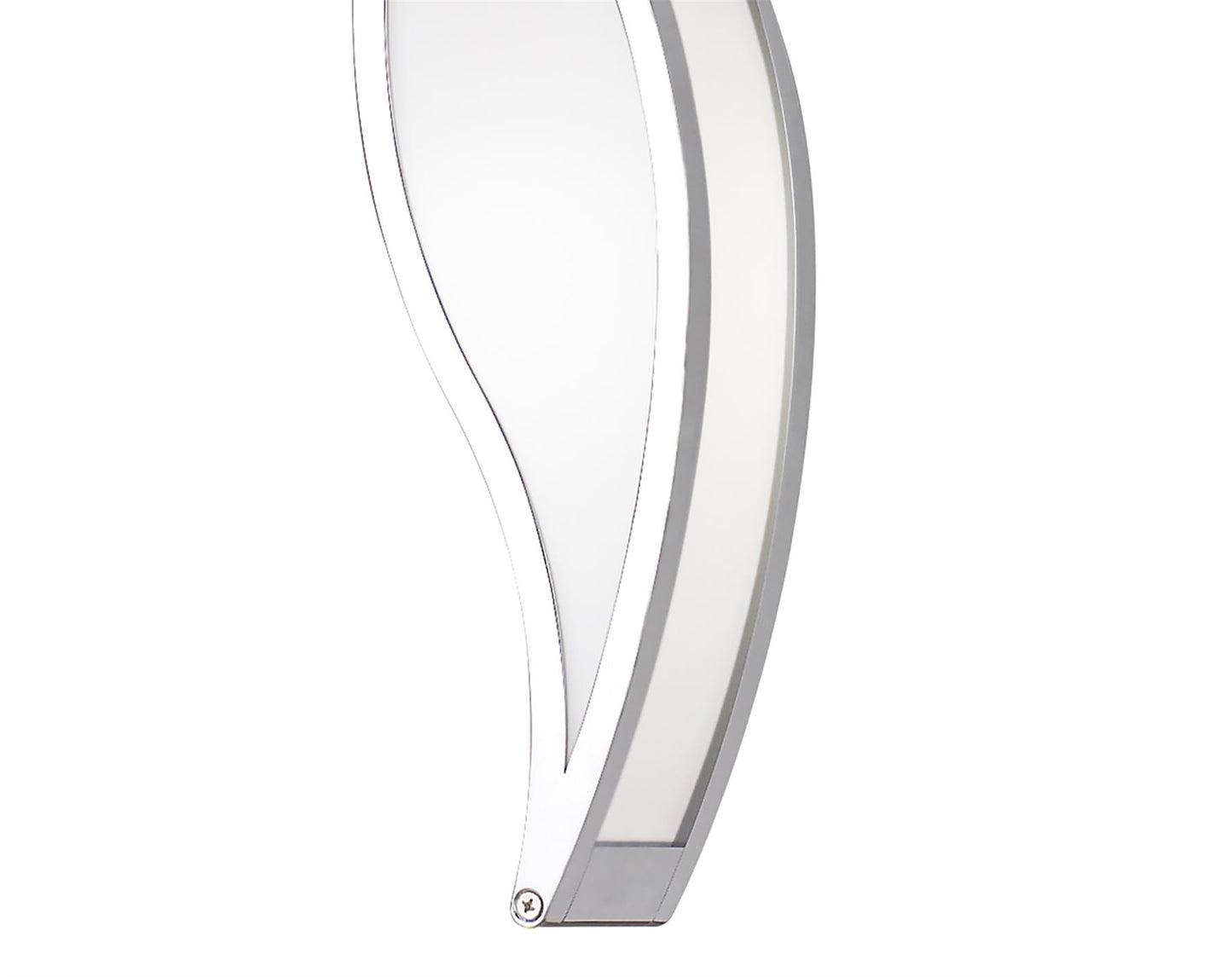 Mantra Sintesys 15cm Pendant E27 1 Light E27, Polished Chrome/White Acrylic, CFL Lamps INCLUDED