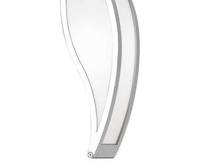 Mantra Sintesys 15cm Pendant E27 1 Light E27, Polished Chrome/White Acrylic, CFL Lamps INCLUDED