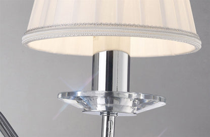 Diyas Willow Wall Light WITHOUT SHADE 1 Light E14 Polished Chrome/Crystal