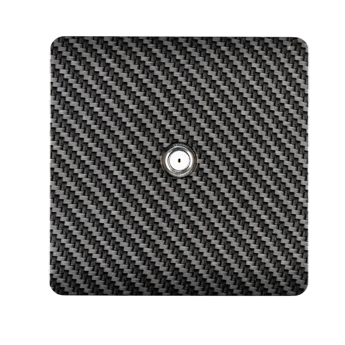 Trendi Switch 1 Gang Male F-Type Satellite Modern Designer Television Socket in Carbon Fibre