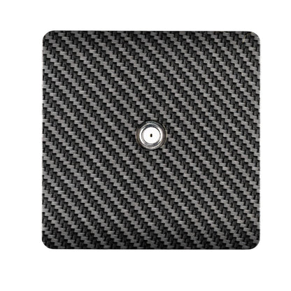 Trendi Switch 1 Gang Male F-Type Satellite Modern Designer Television Socket in Carbon Fibre
