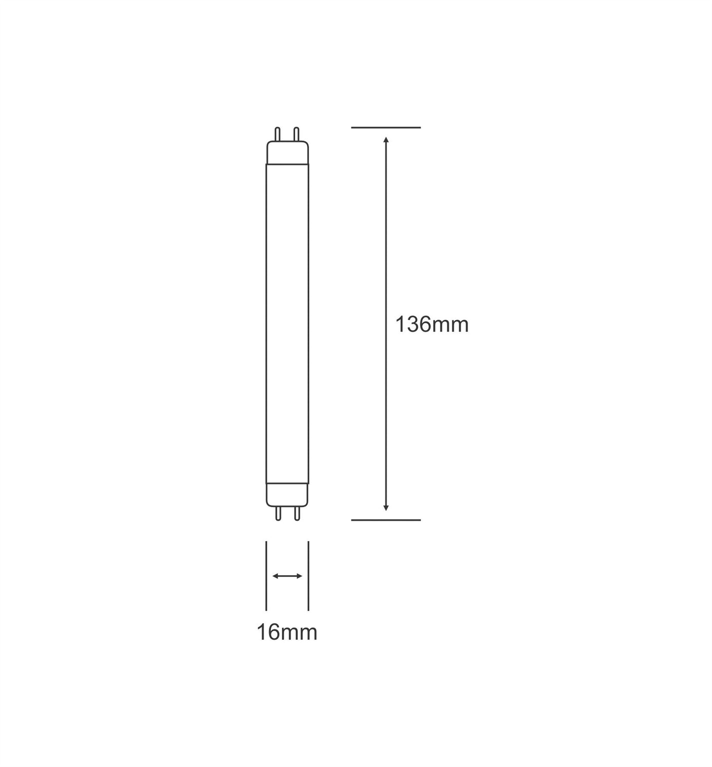 Luxram T5 Standard T5 Natural White 4000K 4W Fluorescent Tube Fluorescent
