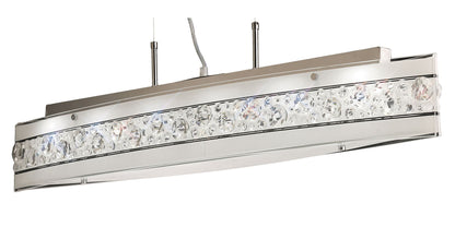 Diyas Cosmic  Linear Bar 5 Light G9 Polished Chrome/Glass/Crystal Ceiling Pendant Light Fitting