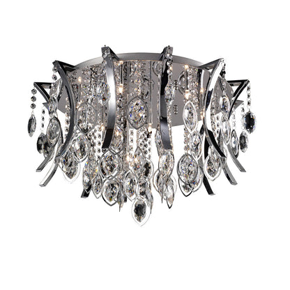 Diyas Mios 60cm  12 Light G4 Polished Chrome/Crystal, NOT LED/CFL Compatible Ceiling Light Fitting