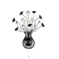 Diyas Home Bonita Aluminium (DH) Bonita Wall Light 3 Light G4 Aluminium/Black/Crystal, NOT LED/CFL Compatible
