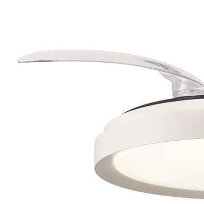 Mistral Mini 45cm 40W LED Dimmable Ceiling Light With Built-In 28W DC Fan, 2700-5000K Remote Control, 2500lm, White, 5yrs Warranty