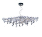 Diyas Fusion  Linear 10 Light G4 Polished Chrome/Crystal, NOT LED/CFL Compatible Ceiling Pendant Light Fitting