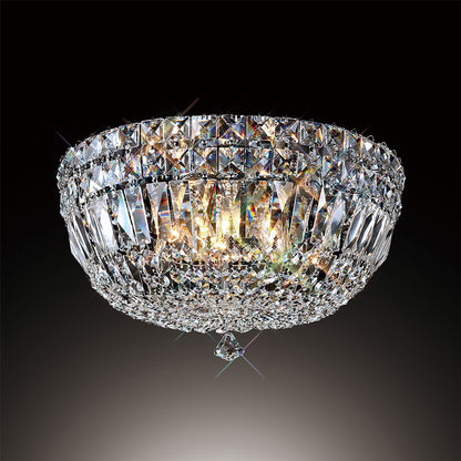 Diyas Georgina 25cm Flush  3 Light G9 Polished Chrome/Crystal Ceiling Light Fitting