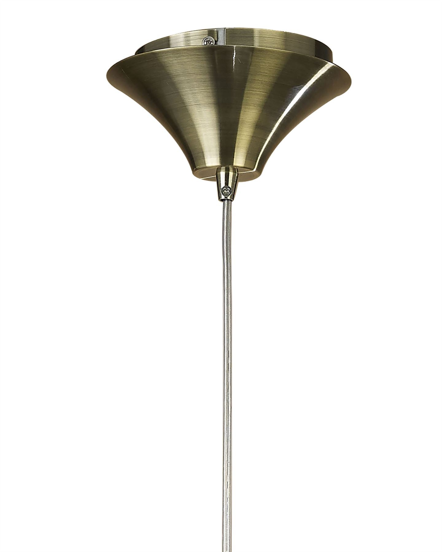Mantra M3881 Tiffany Pendant 1+1 Light E27+G9, Antique Brass with Soft Bronze Shade & Clear Crystal