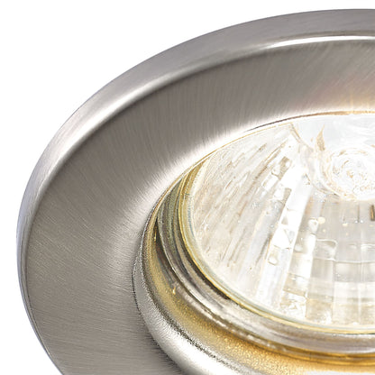 Deco Hudson GU10 Fixed Downlight Satin Nickel (Lamp Not Included), Cut Out: 60mm