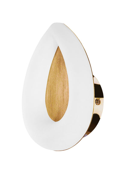 Mantra Fusion Juno Wall Light 5W LED 3000K, 450lm, Satin Gold/Frosted Acrylic/Gold, 3yrs Warranty