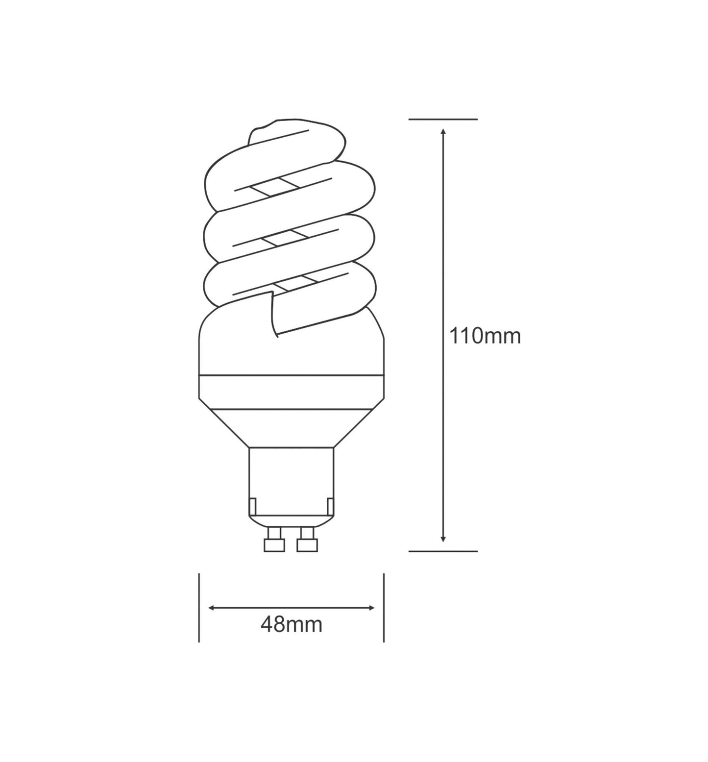 Luxram Extra Mini Sup Spiral Extra Mini Supreme Spiral GU10/L1 15W 2700K Compact Fluorescent Compact