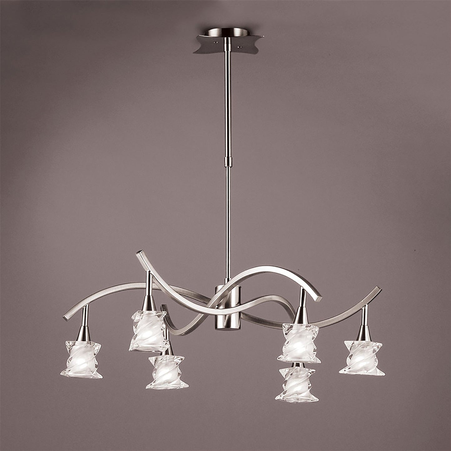 Mantra Salomon SN Salomon Telescopic Lamp 6 Light G9, Satin Nickel