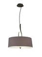 Mantra M3684 Lua Pendant 3 Light E27, Ash Grey with Ash Grey Shade