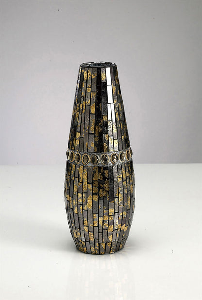 Diyas Home (DH) Almira Mosaic Vase Large Brown/French Gold Mosaic