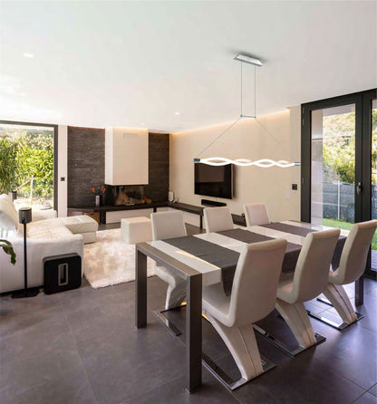 Mantra Sahara II Linear Pendant, 40W LED, 3000K, 3000lm, IP20, Chrome, 3yrs Warranty