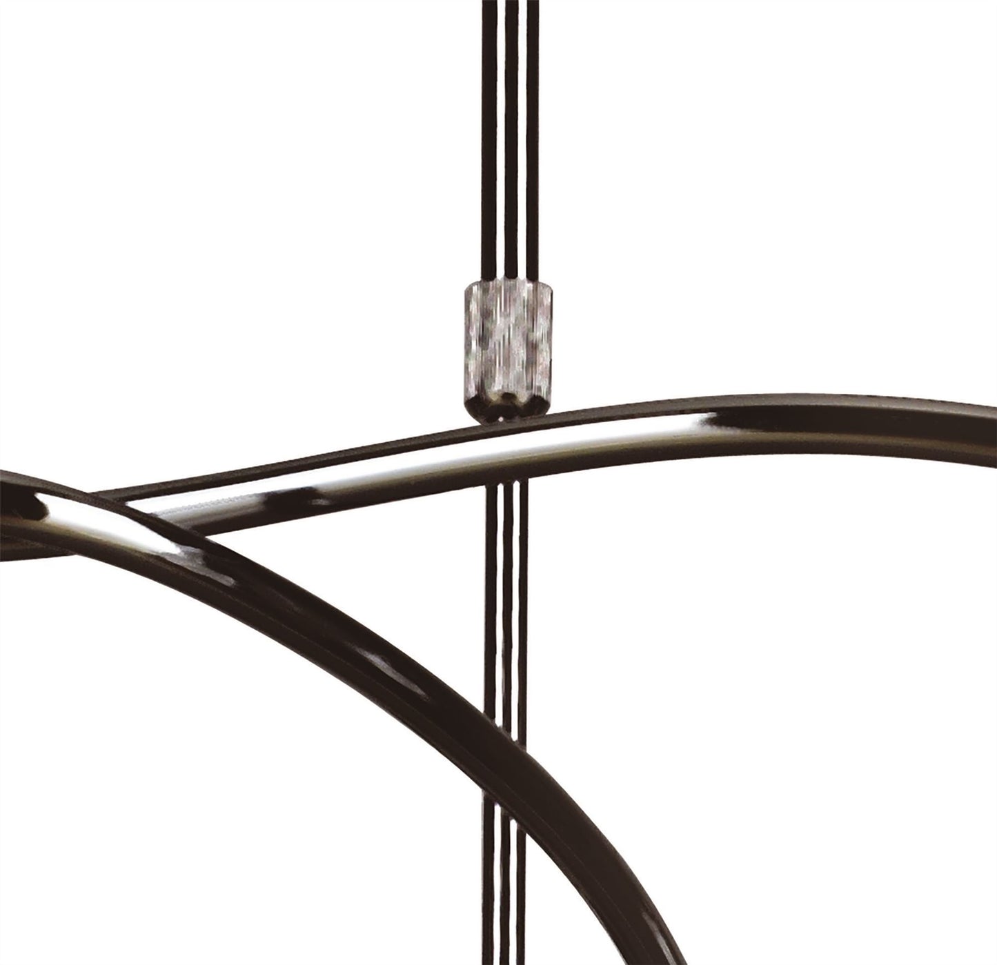 Mantra Amel 75cm Telescopic 8 Light L1/SGU10, Black Chrome, CFL Lamps INCLUDED