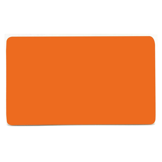 Trendi 2 Gang Artistic Modern Glossy Tactile Double Blanking Plate Orange