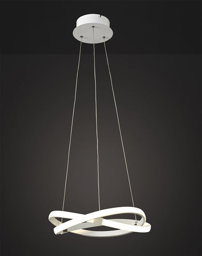 Mantra M5993 Infinity Blanco Pendant 30W LED 3000K, 2500lm, White/White Acrylic, 3yrs Warranty