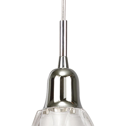 Mantra Amel 12cm Pendant 1 Light L1/SGU10, Polished Chrome, CFL Lamps INCLUDED