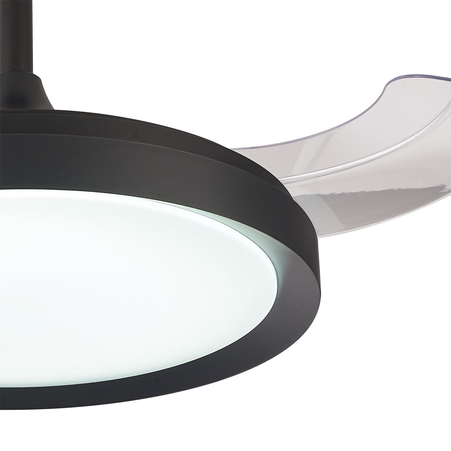 Mistral Mini 45cm 40W LED Dimmable Ceiling Light With Built-In 28W DC Fan, 2700-5000K Remote Control, 2500lm, Black, 5yrs Warranty