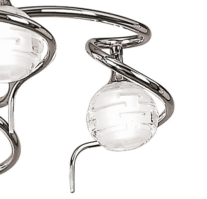Mantra M0079 Dali Telescopic Pendant Semi Flush Convertible 6 Light G9, Polished Chrome