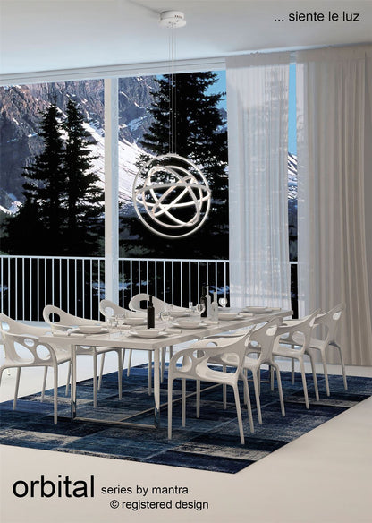 Mantra M5741 Orbital Pendant Round 60cm, 4 Ring, 90W LED 3000K, 3250lm, RF Remote Control White, 3yrs Warranty