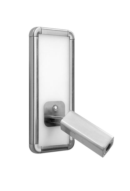 Mantra M5256 Ibiza Wall Light Single Head with Backlit Light 10W LED Satin Nickel 4000K, 700lm,, 3yrs Warranty
