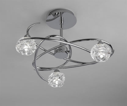 Mantra M3944 Maremagnum Ceiling 3 Light G9, Polished Chrome
